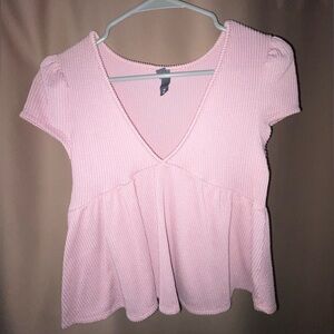 Loose pink blouse